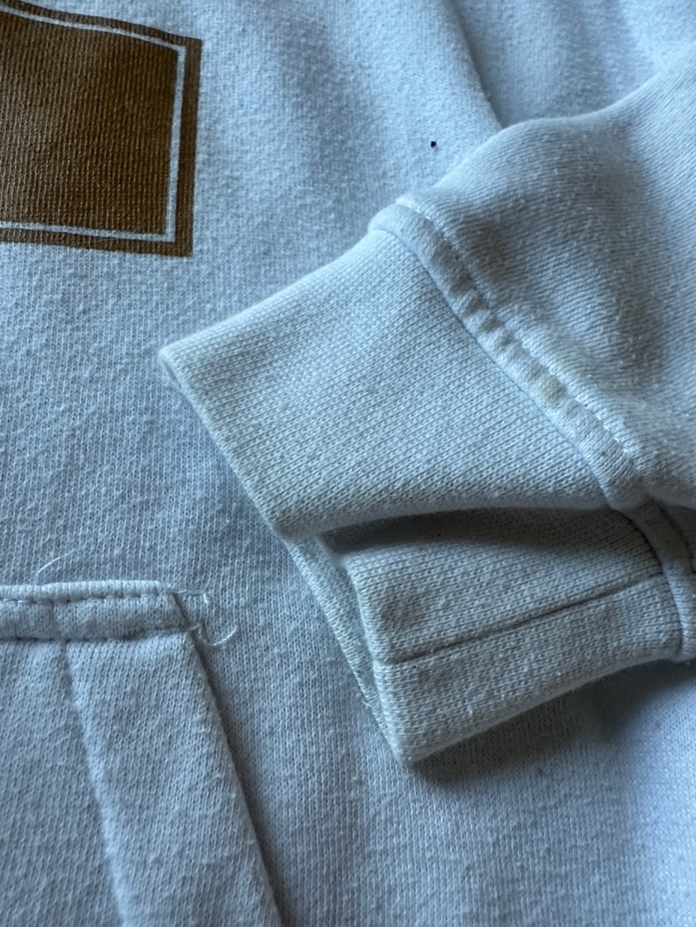 Vans Unisex White Hoodie with Black and Tan Checkerboard Graphic size Small - Picture 4 of 7